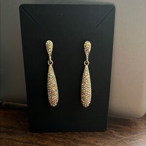 Elegant Gold and Silver Drop Earrings